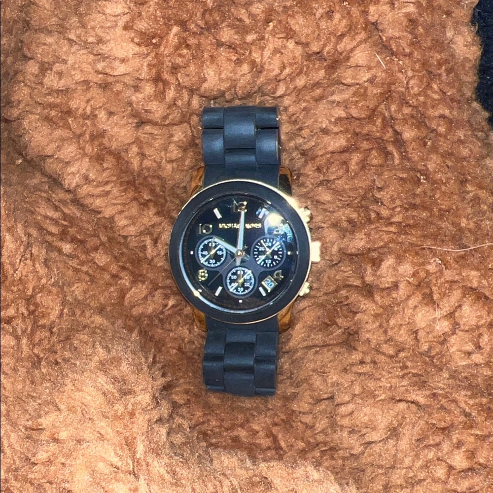 Michael Kors Gold and Black Chronograph Watch